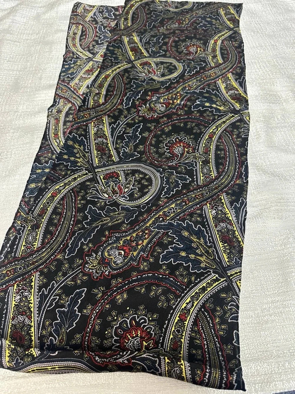 Silk paisley-print scarf by Talbots